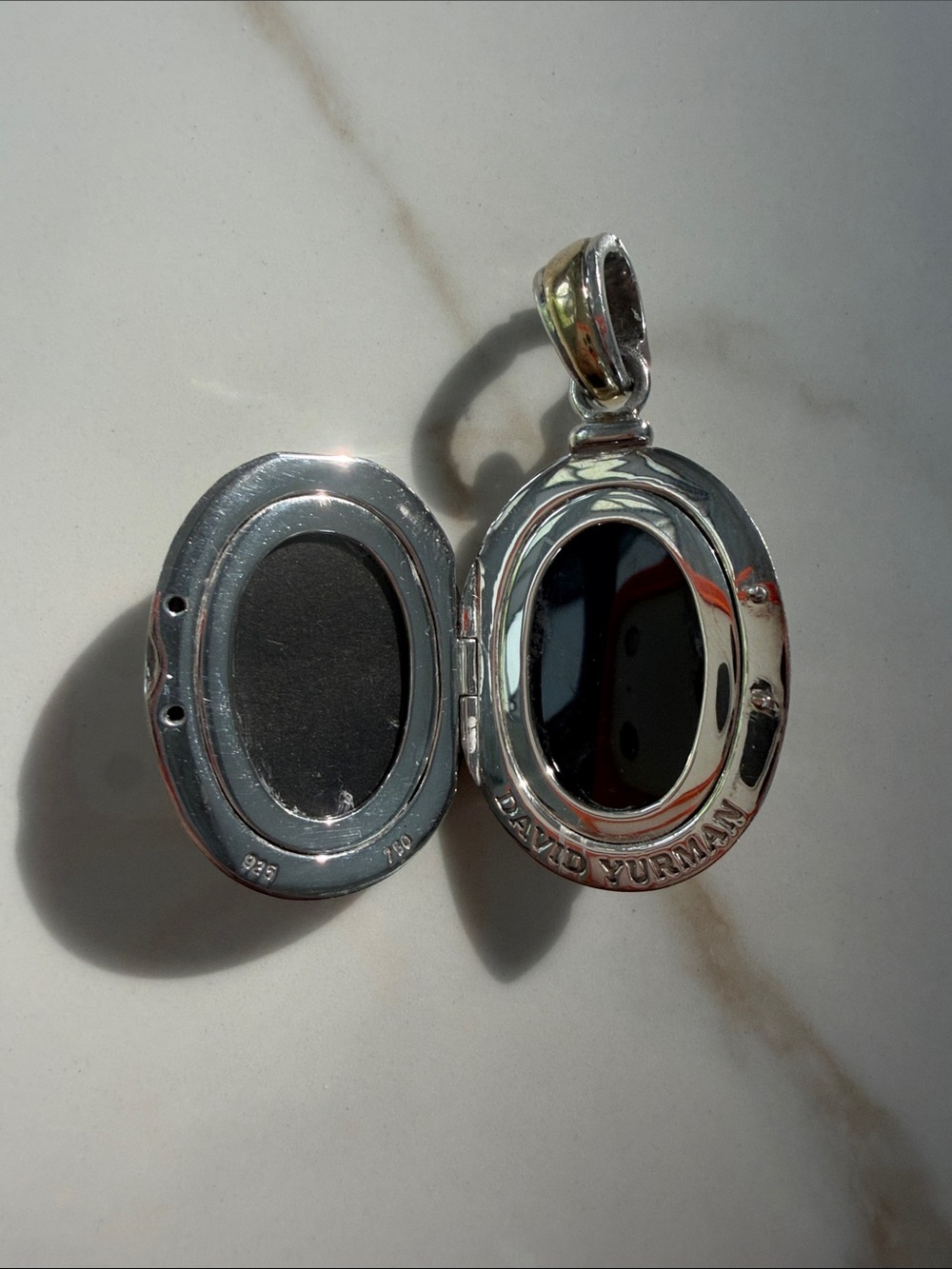 David Yurman Sterling Silver Sculpt Cable Locket
